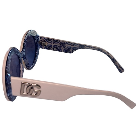 Authentic DOLCE & GABBANA DG 4448 WHITE/BLUE SILVER 51/20/145 women Sunglasses - Picture 7 of 15